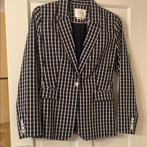 1901 blue and white gingham blazer. Size 10 - Picture 1 of 9